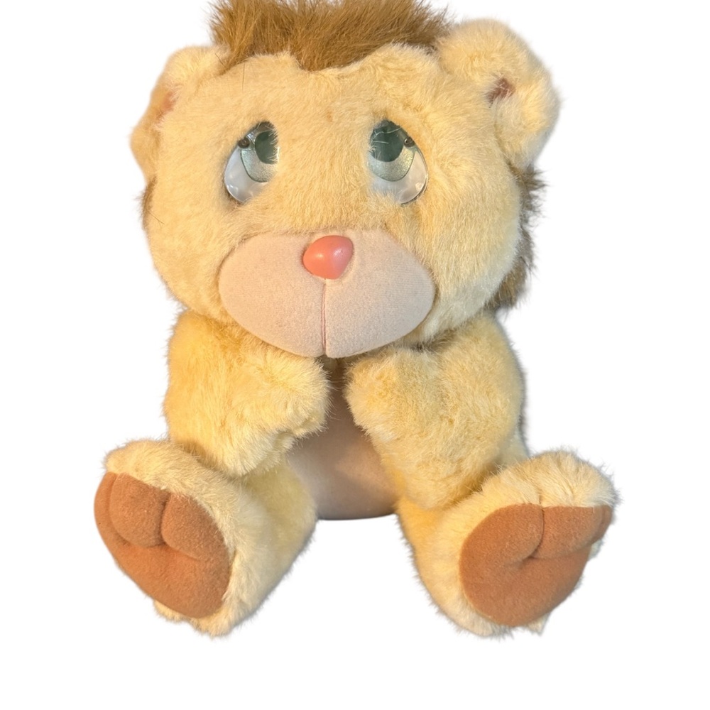 1989 Lost 'N Founds Green-Eyed Lion Plush Stuffed Animal No Bottle Or Bib VNTG